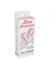 Пудра для игрушек Love Protection с ароматом клубники со сливками - 30 гр. - Lola Games - купить с доставкой в Москве