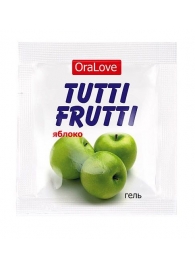 Пробник гель-смазки Tutti-frutti с яблочным вкусом - 4 гр. - Биоритм - купить с доставкой в Москве