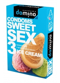 Презервативы для орального секса DOMINO Sweet Sex с ароматом мороженого - 3 шт. - Domino - купить с доставкой в Москве