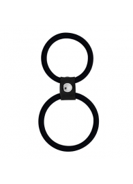 Чёрное двойное эрекционное кольцо Dual Rings Black - Dream Toys - в Москве купить с доставкой