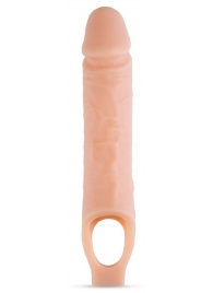 Телесный реалистичный фаллоудлинитель 10 Inch Silicone Cock Sheath Penis Extender - 25,4 см. - Blush Novelties - в Москве купить с доставкой