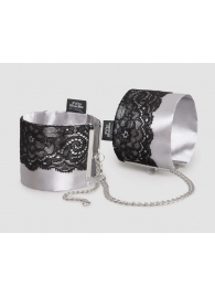 Сатиновые наручники с кружевом Play Nice - Fifty Shades of Grey - купить с доставкой в Москве