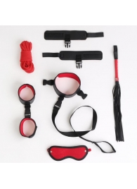 Черно-красный эротический набор из 7 предметов - Сима-Ленд - купить с доставкой в Москве