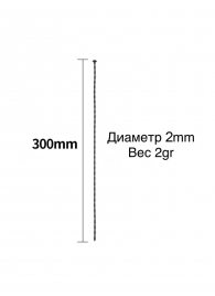 Черный уретральный стимулятор - 30 см. - Rubber Tech Ltd - купить с доставкой в Москве