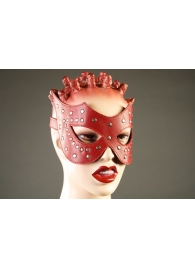 Красная кожаная маска с заклёпками - Подиум - купить с доставкой в Москве