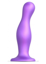 Фиолетовая насадка Strap-On-Me Dildo Plug Curvy size L - Strap-on-me - купить с доставкой в Москве
