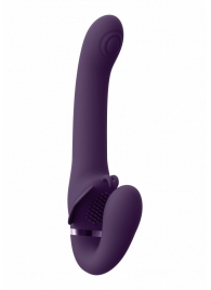 Фиолетовый женский безремневой вибрострапон Satu - 23 см. - Shots Media BV - купить с доставкой в Москве