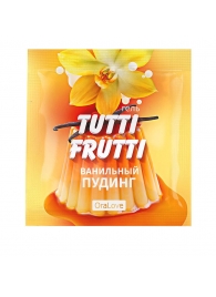 Пробник гель-смазки Tutti-frutti со вкусом ванильного пудинга - 4 гр. - Биоритм - купить с доставкой в Москве