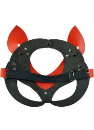 Красно-черная кожаная маска «Кошечка» - Sitabella - купить с доставкой в Москве