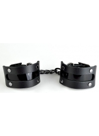 Чёрные наручники с вставкой «Пятница» - Sitabella - купить с доставкой в Москве