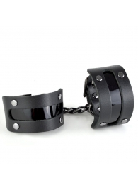 Чёрные наручники с вставкой «Пятница» - Sitabella - купить с доставкой в Москве