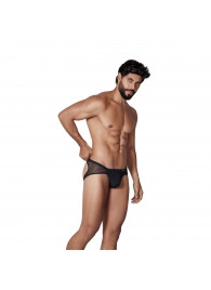 Черные трусы-джоки с ажурными вставками Urge Jockstrap - Clever Masculine Underwear купить с доставкой