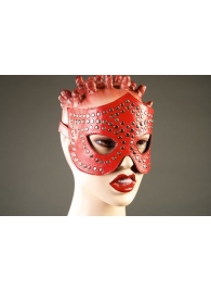 Красная маска-очки с фурнитурой в виде заклепок - Подиум - купить с доставкой в Москве