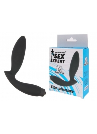Чёрный вибростимулятор простаты Sex Expert Vibe Pleasure - Sex Expert - в Москве купить с доставкой