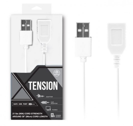 Белый удлинитель USB-провода - 100 см. - NMC - купить с доставкой в Москве