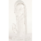 Прозрачная гелевая насадка с клиторальным отростком - 13 см. - Toyfa Basic - #SOTBIT_REGIONS_UF_V_REGION_NAME# купить с доставкой