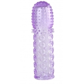 Насадка гелевая фиолетовая с точками, шипами и наплывами - 13,5 см. - Toyfa Basic - в Москве купить с доставкой
