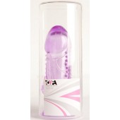 Фиолетовая гелевая насадка с шипами - 13 см. - Toyfa Basic - в Москве купить с доставкой