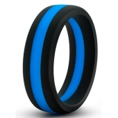 Черно-синее эрекционное кольцо Silicone Go Pro Cock Ring - Blush Novelties - в Москве купить с доставкой