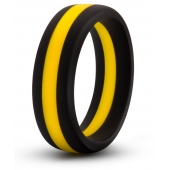 Черно-желтое силиконовое эрекционное кольцо Silicone Go Pro Cock Ring - Blush Novelties - в Москве купить с доставкой