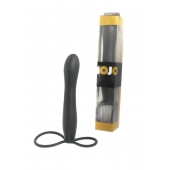 Черная насадка на пенис для двойной стимуляции Mojo BlackJack - 15 см. - Seven Creations - в Москве купить с доставкой