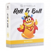 Стимулирующий презерватив-насадка Roll   Ball Banana - Sitabella - купить с доставкой в Москве