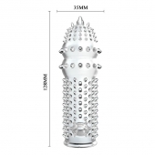 Закрытая прозрачная насадка Crystal sleeve - 14,2 см. - Erowoman-Eroman - в Москве купить с доставкой