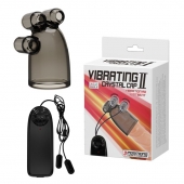 Дымчатая насадка-мастурбатор с вибрацией Vibrating Crystal Cap II - Baile - в Москве купить с доставкой