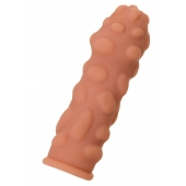 Телесная реалистичная насадка KOKOS Extreme Sleeve 11 с дополнительной стимуляцией - 12,7 см. - KOKOS - в Москве купить с доставкой