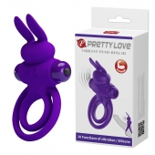 Фиолетовое эрекционное кольцо с вибростимуляцией клитора Vibrant Penis Ring III - Baile - в Москве купить с доставкой