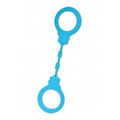 Голубые силиконовые наручники A-Toys без ключа - A-toys - купить с доставкой в Москве