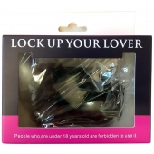 Черные меховые наручники Love с ключиками - Baile - купить с доставкой в Москве