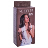 Коричневые кожаные наручники Maya - Rebelts - купить с доставкой #SOTBIT_REGIONS_UF_V_REGION_NAME#