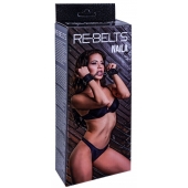 Черные кожаные наручники Naila - Rebelts - купить с доставкой в Москве