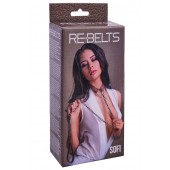 Коричневый поводок и чокер с кольцом Sofi - Rebelts - купить с доставкой в Москве