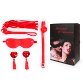 Пикантный набор БДСМ из 4 предметов в красном цвете - Notabu - купить с доставкой в Москве