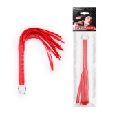 Красная плеть с рукоятью в оплетке - 28 см. - Notabu - купить с доставкой в Москве