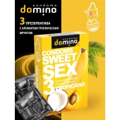 Презервативы для орального секса DOMINO Sweet Sex с ароматом тропических фруктов - 3 шт. - Domino - купить с доставкой в Москве