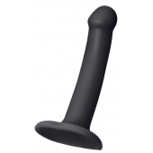 Черный фаллос на присоске Silicone Bendable Dildo S - 17 см. - Strap-on-me - купить с доставкой в Москве