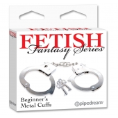 Металлические наручники Beginner s Metal Cuffs - Pipedream - купить с доставкой в Москве