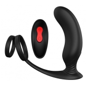 Черный массажер простаты REMOTE P-PLEASER - Dream Toys - в Москве купить с доставкой