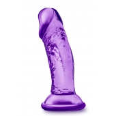 Фиолетовый фаллоимитатор на присоске SWEET N SMALL 4INCH DILDO - 11,4 см. - Blush Novelties