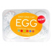 Набор из 6 мастурбаторов Tenga EGG Easy Beat с различным рельефом - Tenga - в Москве купить с доставкой