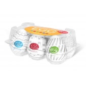 Набор из 6 мастурбаторов Tenga EGG Easy Beat с различным рельефом - Tenga - в Москве купить с доставкой