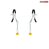 Оригинальные зажимы на соски с желтыми шариками - Notabu - купить с доставкой в Москве