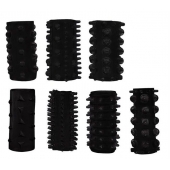Набор из 7 черных насадок PENIS SLEEVES SET - Dream Toys - в Москве купить с доставкой