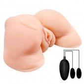 Телесная вибровагина Julie с 2 рабочими отверстиями - Baile - в Москве купить с доставкой