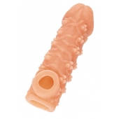 Телесная закрытая насадка с пучками шишечек Cock Sleeve Size S - 13,8 см. - KOKOS - #SOTBIT_REGIONS_UF_V_REGION_NAME# купить с доставкой