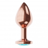Пробка цвета розового золота с малиновым кристаллом Diamond Topaz Shine L - 8,3 см. - Lola Games - купить с доставкой в Москве