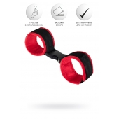 Красно-черные велюровые оковы Anonymo - ToyFa - купить с доставкой в Москве